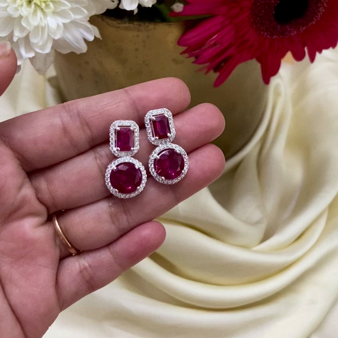 Ethnic Gemstone Drop Earrings for Women